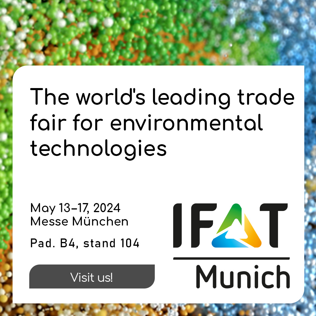 IFAT Munich dal 13 al 17 Maggio 2024, Pad. B4 – Stand 104